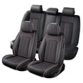 thumbnail image 2 of Car Seat Covers Full Set Custom Fit for Ford Fusion 2007-2020 - Premium Faux Leather Auto Protectors with Waterproof, Breathable, Anti-Slip Car Seat Protectors (BlackPink,Full Set), 2 of 7