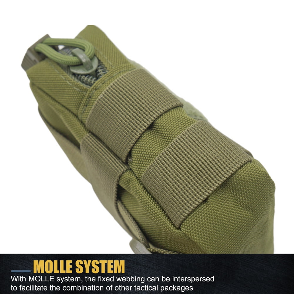 Army Green Nylon Mini Molle Modular Utility Pouch Attachment Waist Bag 