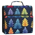 thumbnail image 6 of 3 Ring Zipper Binder with Shoulder Strap Waterproof Trapper Keeper 2 Inch D-Ring 500 Sheets Capacity Colorful Tree, 6 of 7