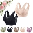 thumbnail image 2 of Hana Bra for Senior Women, 2Pcs Cotton Buttonless Comfy Lifting Shaping Bras, Full Coverage Underwire-Free Push up Bras Soft Breathable Bras for Older Women Daily Wear, 2 of 8