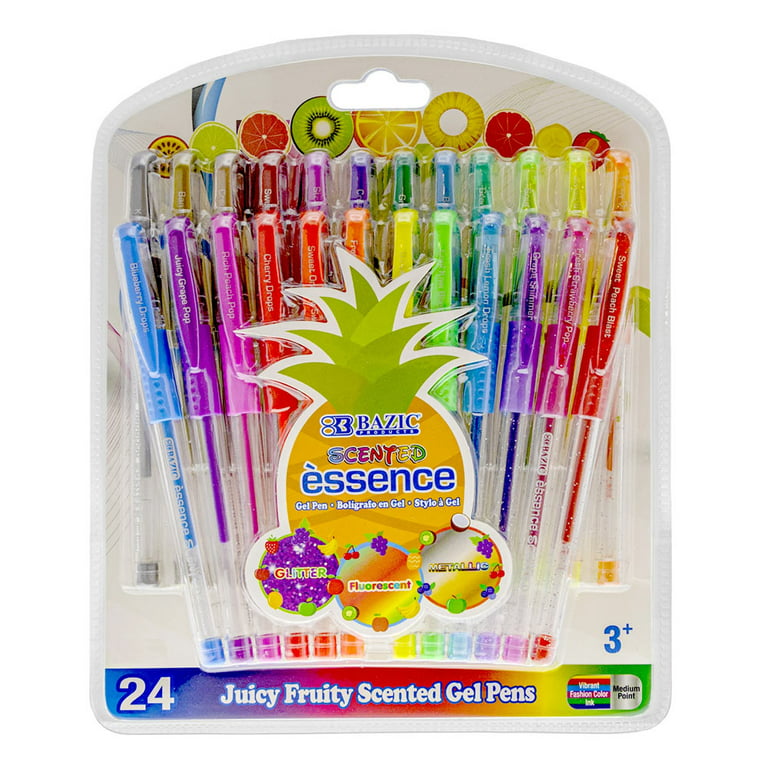 24 Pack Scented Gel Pens Multicolor Arts and Crafts Pen School Supplies All Ages