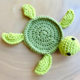 thumbnail image 4 of Posavasos de tortuga de crochet para bebidas, divertidos posavasos de crochet hechos a mano, lindo juego de posavasos para café, decoración de mesa, 4 of 6