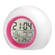 thumbnail image 2 of Reloj despertador para niños LED digital colorido recordatorio de tiempo de luz nocturna con visualización de temperatura de fecha, rosa rojo Inevent EL000923-03B, 2 of 7