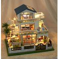 thumbnail image 6 of DIY Miniature House Set ,LED Lighting Mini Dollhouse Kit with Furniture,Wooden Model Craft Model Kits for Adults,Birthday Gift/Home Decor for Family Friends, 6 of 13