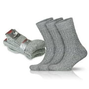GoWith Men's Norwegian Wool Warm Thermal Knit Crew Socks | 3 Pairs | Model: 6001