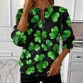 thumbnail image 1 of TaTaai Women's St. Patrick's Day Print Loose Fit Round Neck Sweatshirt Casual Long Sleeve Pullover Top Soft Polyester for Daily Streetwear Office Spring Fall Winter Gift, 1 of 5
