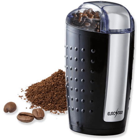 EUROSTAR EG200B 3oz Electric Coffee Grinder with Stainless Steel Blades, Black