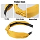 thumbnail image 3 of Seda Anudada Diadema, Pelo Diadema para Mujeres, Amarillo, 1.2 Pulgadas Ancho, 3 of 7