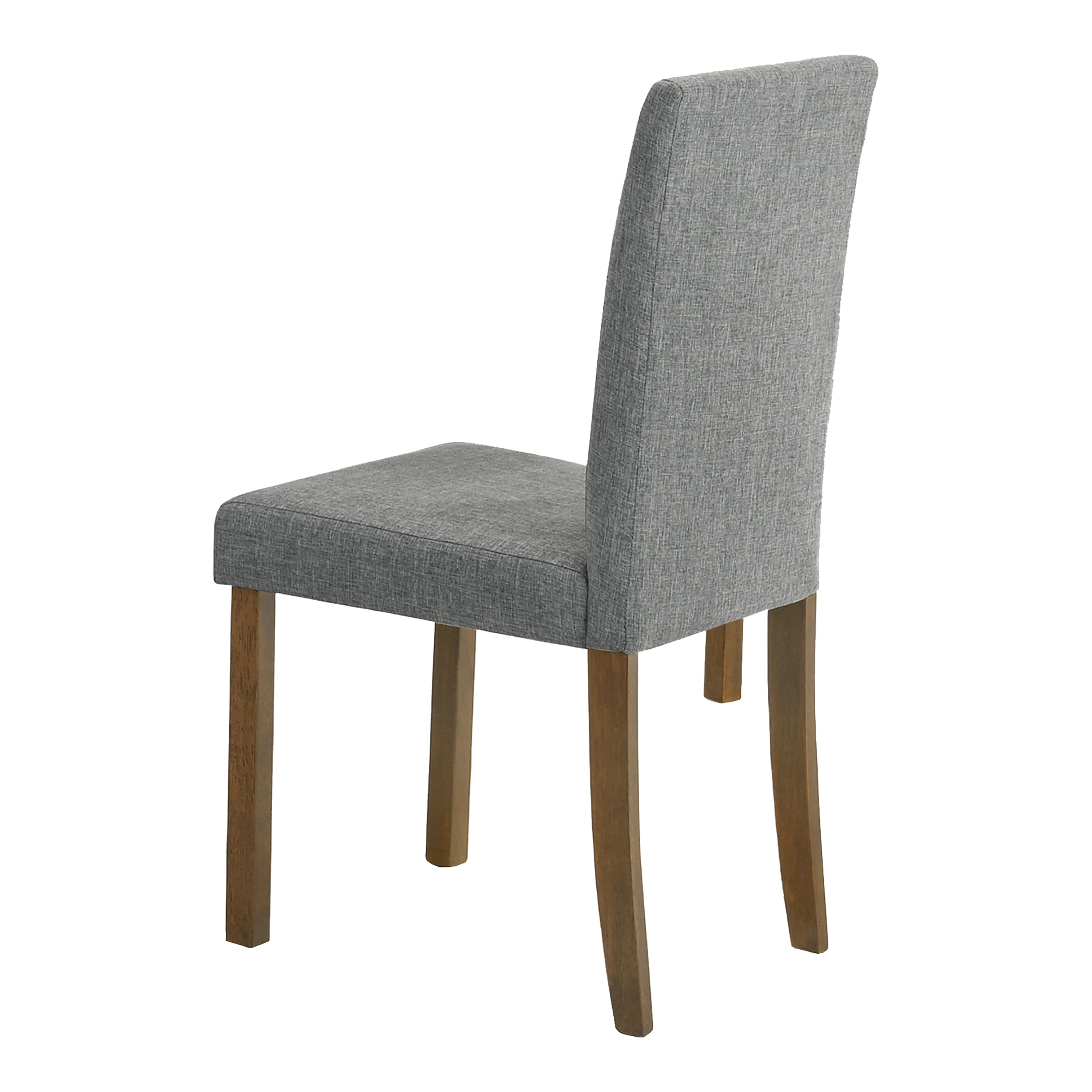 Furniture of America Risso Modern Fabric Upholstered High Back Dining Side Chairs, Medium Oak (Set of 4)