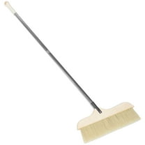 WEUVEB Soft Bristle Indoor Broom for Home Cleaning with Detachable Handle Black
