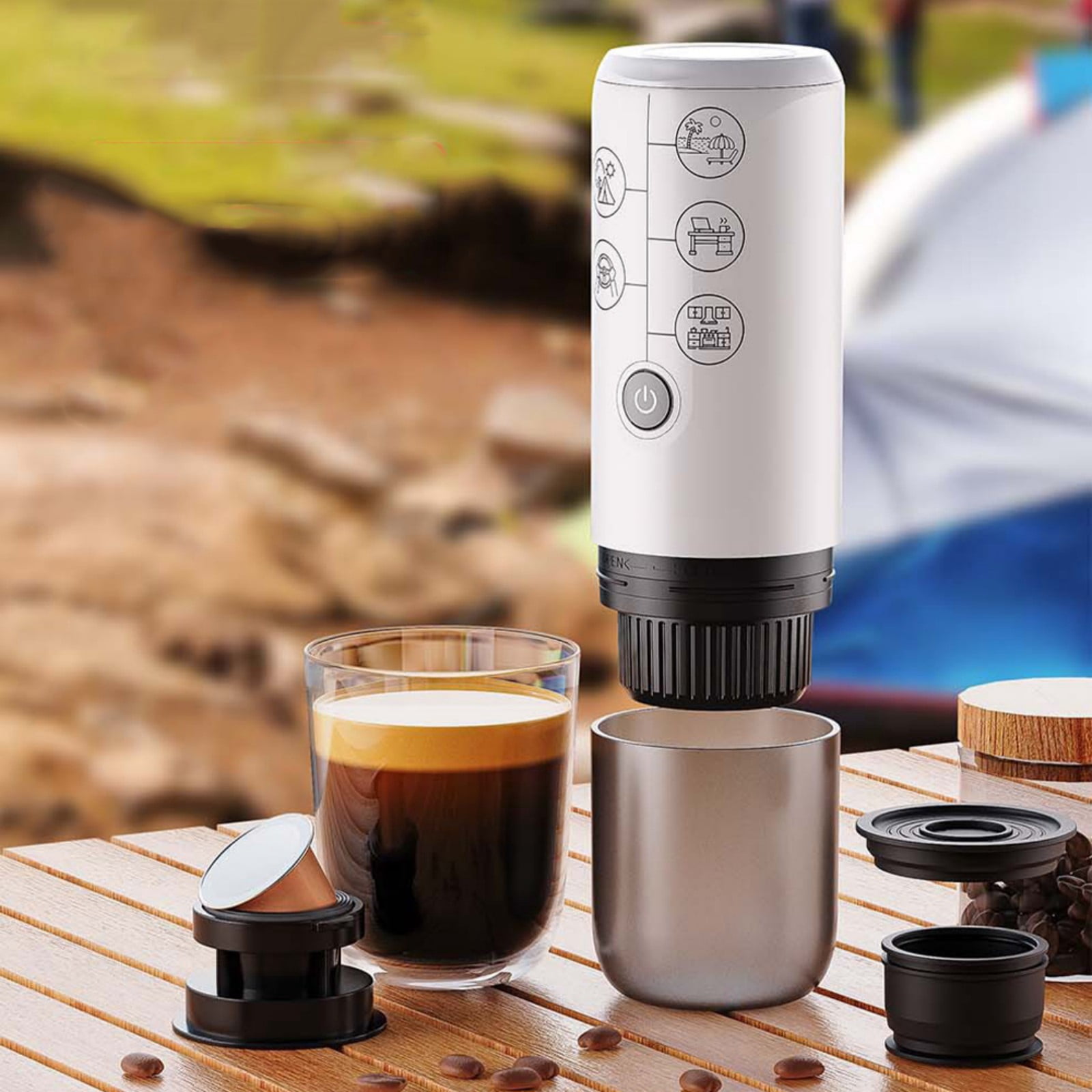 Efficient Espresso Brewer Portable Espresso Maker Electric Coffee Maker Suitable for Safe and Coffee
