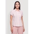thumbnail image 2 of Women's Plaid Seersucker Button Front Pleated Shirt, 2 of 4