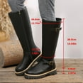 thumbnail image 5 of Wowcloth Women's Knee-High Boots – Pull-On Design with Buckle Strap and Chunky Heel in Solid Color for Winter Casual Retro Fashion, 5 of 9