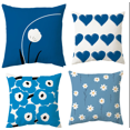 thumbnail image 1 of Juego de 4 cojines decorativos ((estilo flor)), 45 x 45 cm, con relleno y fundas de almohada, decoración de sofá, para dormitorio, salón, aptos para niños, 1 of 5
