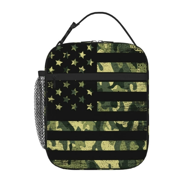 Bolsa Térmica para Almuerzo PTPLMM con Estampado de Bandera Americana Camuflaje