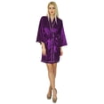 thumbnail image 4 of Bimba Women Short Satin Getting Ready Robe Bridesmaid Kimono Sleeve Coverup, 4 of 4