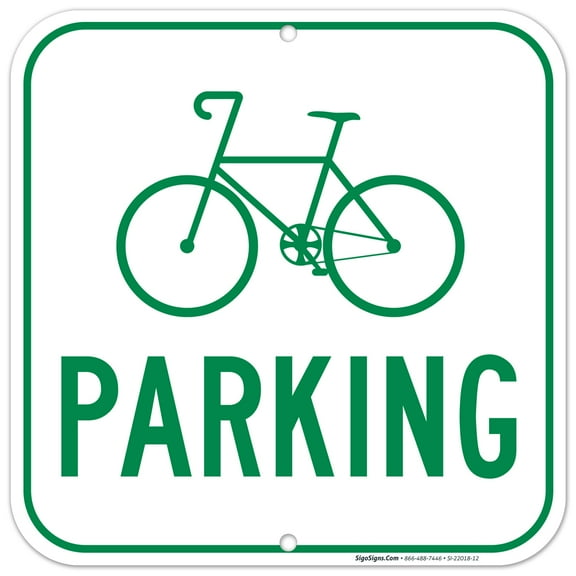 Bike Parking Sign, 12x12 Aluminum