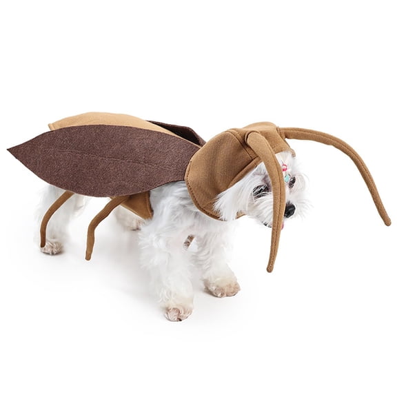 Halloween Pet Cockroach Costume, Funny Bug Cosplay Outfit for Small Dogs & Cats, Adjustable Velcro Pet Festival Apparel for Halloween Party Dress‑Up