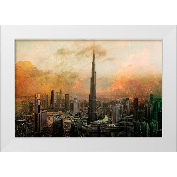 Chiriaco, Carmine 14x11 White Modern Wood Framed Museum Art Print Titled - Burj Khalifa