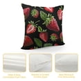 thumbnail image 4 of SHANXI Ripe Berries Food Illustration Black Summer Fruit Pillow Covers Pillowcases Home Decor Bed Couch Sofa Office Living Room Cushion 24x24in, 4 of 5