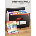 thumbnail image 4 of Trieur A4 / Rangement de Documents / Rangement de Papiers 12 Compartiments - Trieur de Documents Organisateur de Fichiers A4 Trieur Extensible Accordéon de Documents, 4 of 5