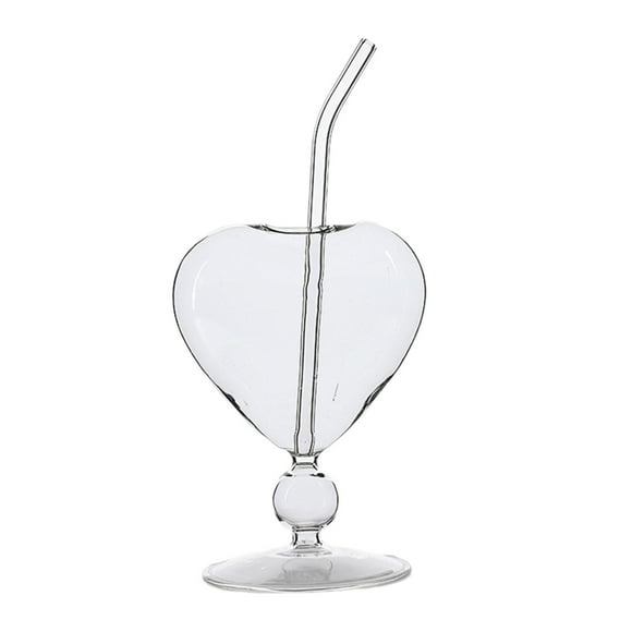 Copa de cóctel de 10oz, cristalería para beber, corazón 3D transparente, botella de agua única, copa de fiesta, KTV, aniversario, vacaciones