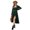 Green, variant on Women's Tie Front Long Sleeve Slit Dress 100% Polyester Fabric Belted Sheer Panel for Elegant Evening Party Look