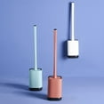 thumbnail image 2 of Lingouzi Toilet Brushs Silicone Toilet Brush with Long Handle Cleaner Brush, Bathroom Toilet Brush Holder Set Silicone Toilet Brush And Holder Set Bristles Bathroom Cleaning Bowl Brush Kit, 2 of 5