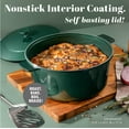 thumbnail image 4 of Granite Stone 5Qt Dutch Oven Ultra Durable Mineral & Diamond Nonstick Dutch Oven Emerald Green, 4 of 7