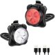 thumbnail image 2 of Juego de luces LED para bicicleta ZEIMA, luz para bicicleta recargable USB, luz para bicicleta, luz para bicicleta, luz trasera, luces para bicicleta recargables con 5 modos de parpadeo, 2 cables USB Zhivalor LN-0363, 2 of 7
