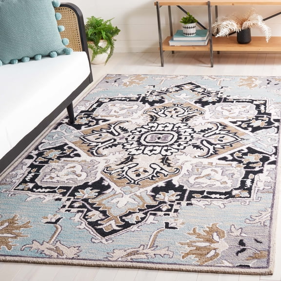 Safavieh Aspen Faye Oriental Area Rug, Blue/Black, 6' x 6' Square