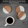 thumbnail image 2 of Thirstystone Acacia Wood Coasters with White Accents, 2 of 5