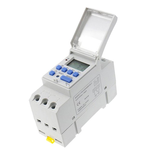 Interruptor Temporizador programable LCD Power Weekly DC 24V 16A CUTICAT Temporizador digital programable