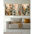thumbnail image 4 of Bohemain Watercolor Floral Wall Hanging Decor Colorful Flower Wall Decor Botanical Pictures Framed Canvas Wall Art 24x36in Natural Framed, 4 of 7