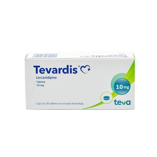 Tevardis Lercanidipino 30 tabletas 10 mg