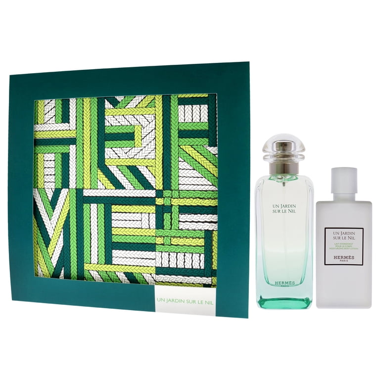 Hermes Un Jardin Sur Le Nil , 2 Pc Gift Set 3.4oz EDT Spray, 2.7oz