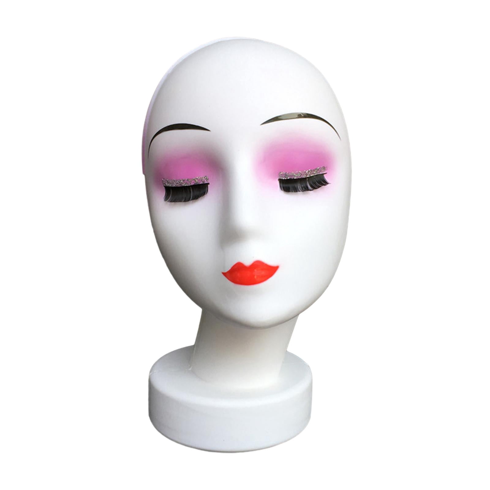 TOOYFUL Hat Display Rack Female Head Mannequin Display Model Manikin for Headwear Jewelry Glasses Hats Making Styling C