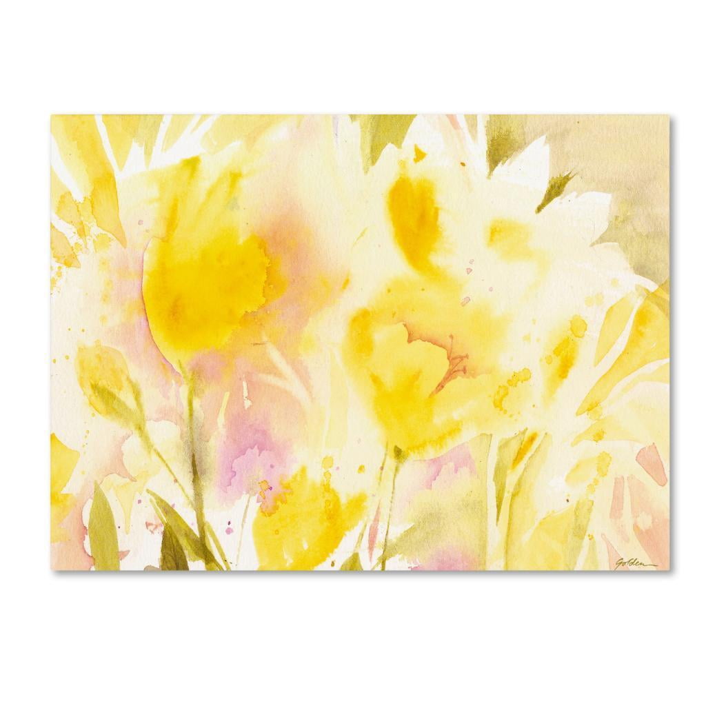 Trademark Fine Art "Yellow Gardens" Canvas Wall Art by Sheila Golden