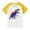 Yellow, variant on vokkrv Dinosaur Print T shirt For Toddler Kids Boys Girls Cute Round Neck Print Short Sleeve Tops Beige 11 Years
