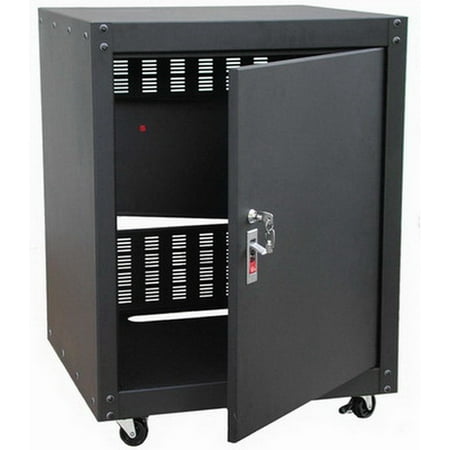 - Audio 2000'S Enclosed Steel Rack/Stand with Doors, Locks and Heavy-Duty Casters AST4611