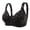 A-Black428, variant on Daisy Bras For Older Women Printed Front Closure Wireless Adjustable Straps Bra Full Coverage Support Daily Bras