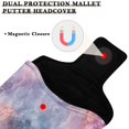 thumbnail image 3 of Haosy Colorful Nebulae Marble Golf Mallet Putter Cover Strong Magnetic Leather Golf Club Headcover Closure, 3 of 7