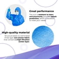 thumbnail image 4 of Disposable Coveralls with Hood, 25 pack, 2X-Large, SMS Fabric, Blue, 50 gsm, Front Zipper, 4 of 8