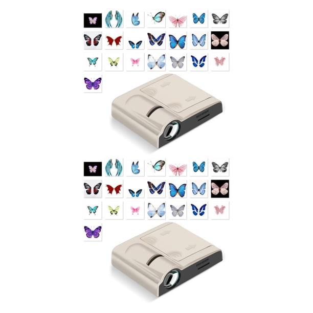 Billuyoard Foto de luz de proyección para decoración de fondo lámpara de regalo Easy Be lámpara de plástico ABS S hojas foto carcasa Beige 1 Concha beige tipo 1 2Conjunto