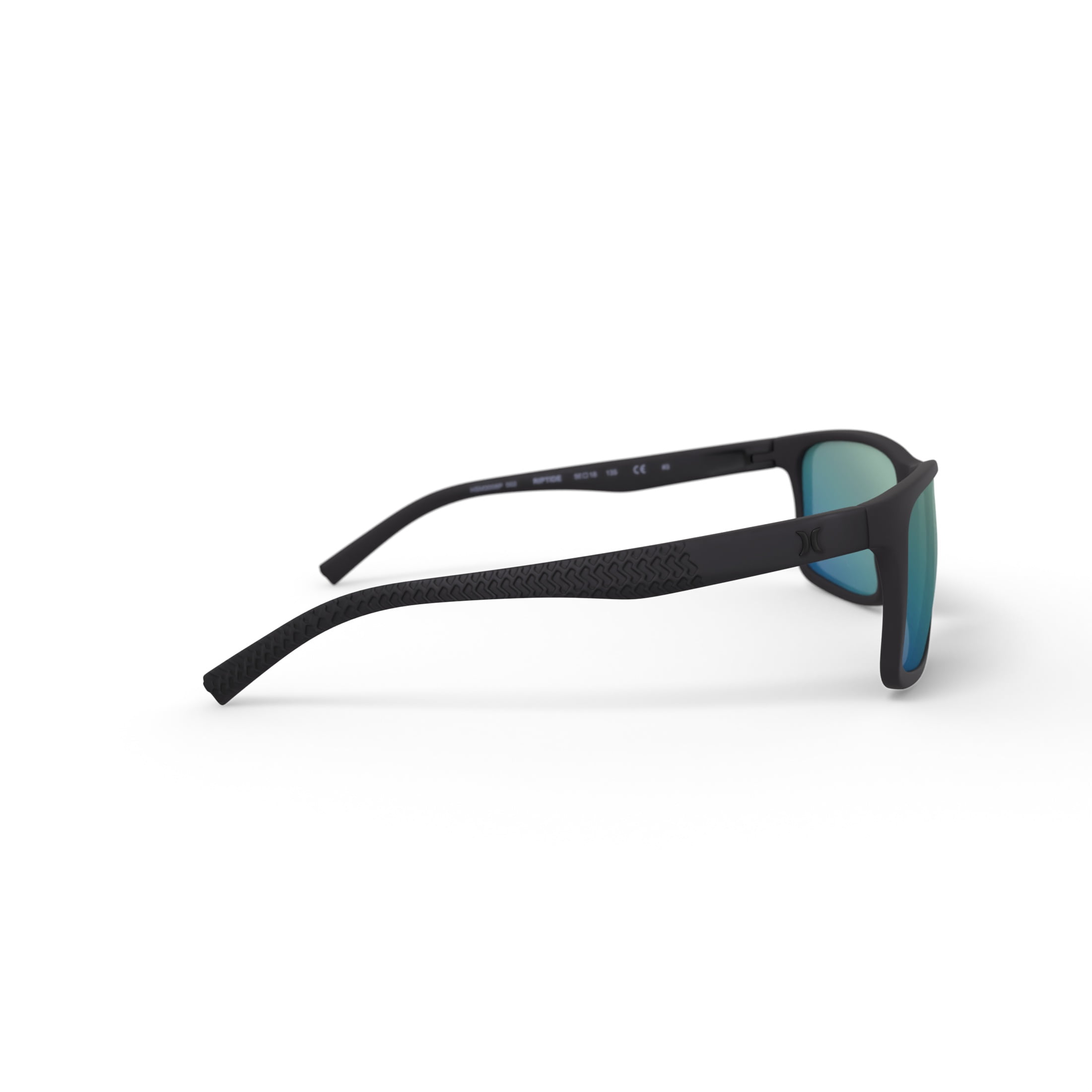 Hurley Men's Rx'able Sport Polarized Sunglasses, HSM3008PWM Riptide, Black, 56-18-135, with Case