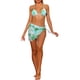 thumbnail image 1 of INSPIRAR CHIC Conjuntos de Bikini de 3 Piezas con Tie Dye para Mujeres, Trajes de Baño Halter con Falda Sarong, Traje de Baño Talla X-Small Verde, 1 of 5