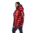 thumbnail image 2 of White Mark Women's Metallic Parka Hooded Jacket, 2 of 6