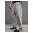 thumbnail image 6 of Baggy Sweatpants Mens Wide Leg Lounge Sweat Pants Drawstring Waist Jogging Pants with Pockets Light Gray L, 6 of 7