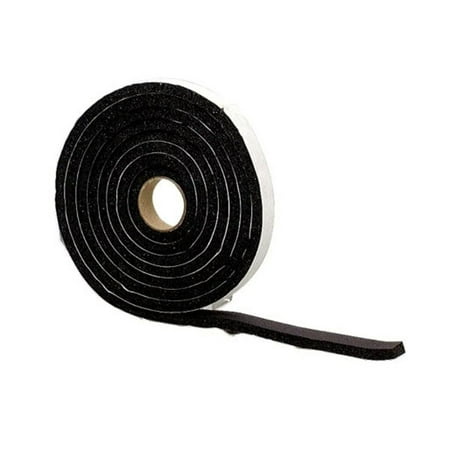 

3/8 Thick Black Polyurethane Foam Sealing Tape for Substantial Holes - 1/2 Width - 32 Ft. Roll