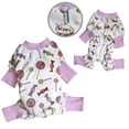 thumbnail image 3 of Ultra Soft Plush Minky Sweet Candies Pajamas - Small, 3 of 4